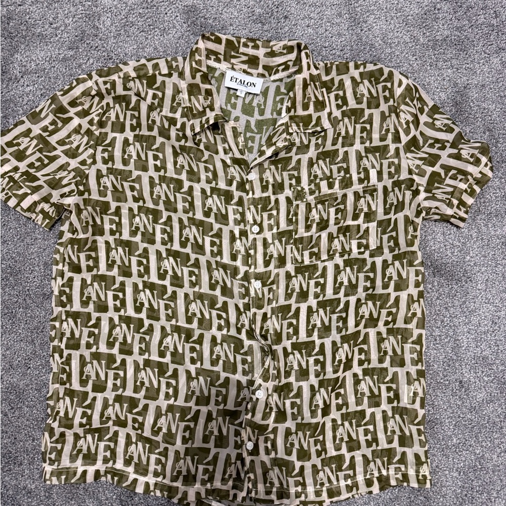 Étalon by Steve Canar Monogram Chiffon Dress Shirt - Picture 2 of 5
